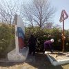 Покраска флага, побелка деревьев 29.04.2020г